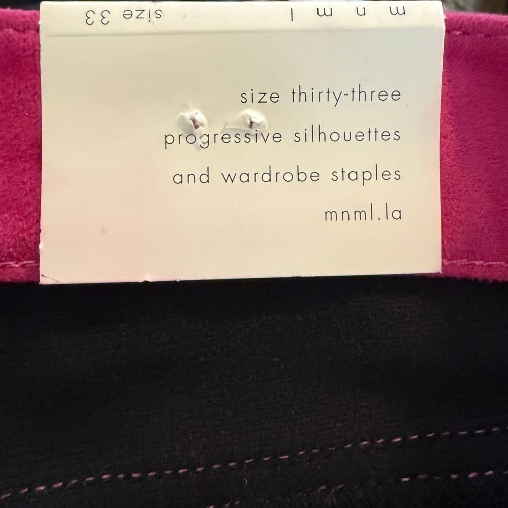 MNML NWT D354 PATCHWORK STRAIGHT MEN’S PANTS PINK SIZE 33 - Picture 9 of 14